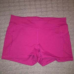 Maroon spandex shorts